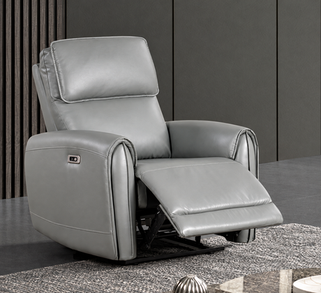 Schlieren Gray Power Recliner by Furniture of America at Eve Furniture