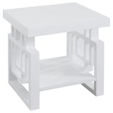 Schmitt White 3-Piece High Gloss Coffee and End Table Set by Coaster at Eve Furniture