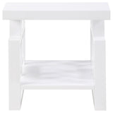 Schmitt White 3-Piece High Gloss Coffee and End Table Set by Coaster at Eve Furniture