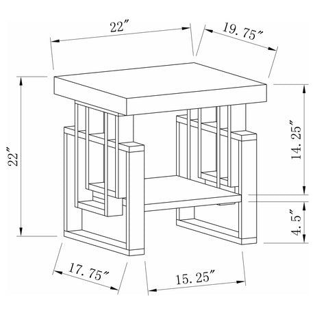 Schmitt White 3-Piece High Gloss Coffee and End Table Set by Coaster at Eve Furniture