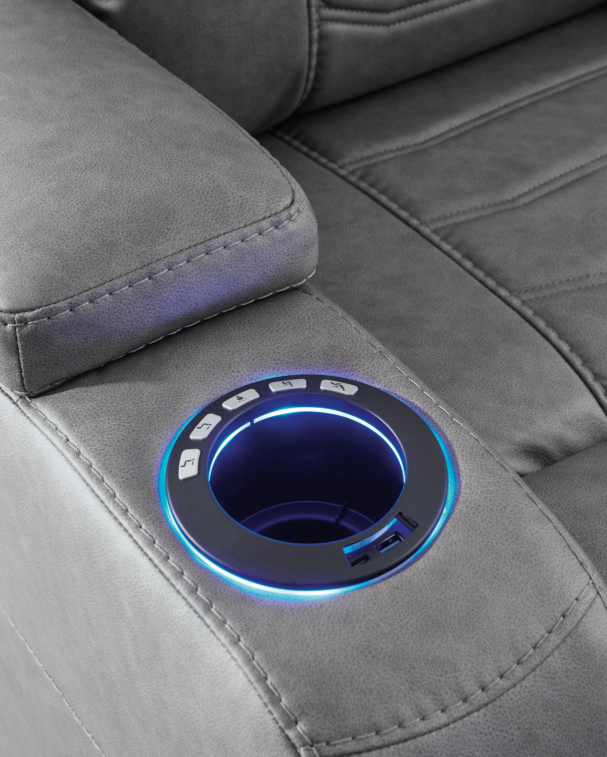 Schooner Rocks Slate Power Recliner by Ashley at Eve Furniture