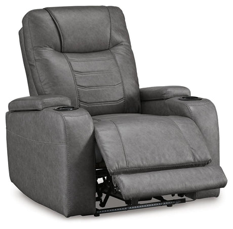 Schooner Rocks Slate Power Recliner by Ashley at Eve Furniture