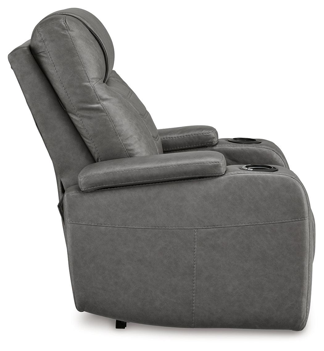 Schooner Rocks Slate Power Recliner by Ashley at Eve Furniture