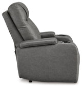 Schooner Rocks Slate Power Recliner by Ashley at Eve Furniture