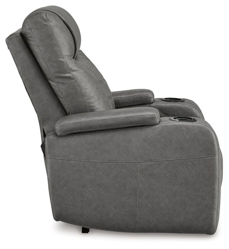 Schooner Rocks Slate Power Recliner by Ashley at Eve Furniture