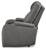 Schooner Rocks Slate Power Recliner by Ashley at Eve Furniture