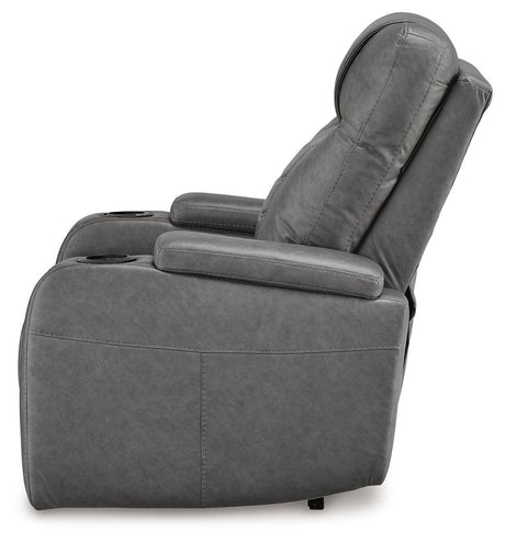Schooner Rocks Slate Power Recliner by Ashley at Eve Furniture