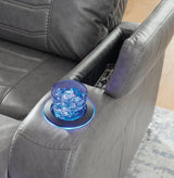 Schooner Rocks Slate Power Recliner by Ashley at Eve Furniture