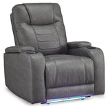 Schooner Rocks Slate Power Recliner by Ashley at Eve Furniture