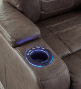 Schooner Rocks Umber Power Recliner by Ashley at Eve Furniture