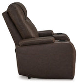 Schooner Rocks Umber Power Recliner by Ashley at Eve Furniture