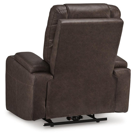Schooner Rocks Umber Power Recliner by Ashley at Eve Furniture