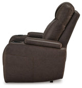 Schooner Rocks Umber Power Recliner by Ashley at Eve Furniture