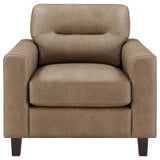 Scotland 3-piece Faux Leather Upholstered Sofa Set Brown by Coaster at Eve Furniture