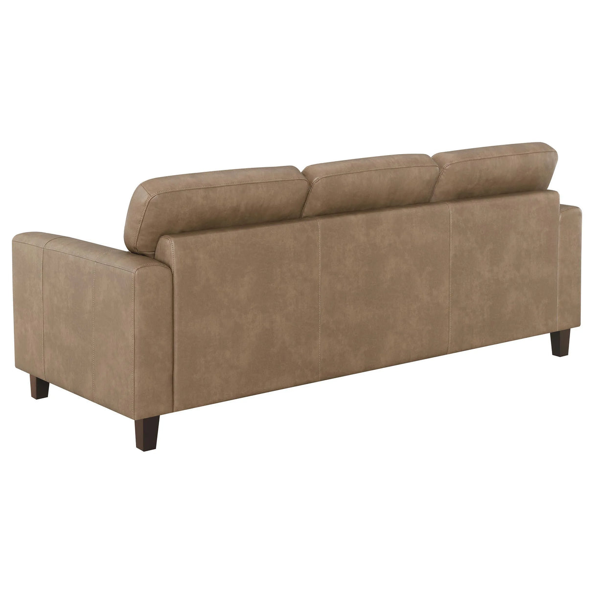 Scotland 3-piece Faux Leather Upholstered Sofa Set Brown by Coaster at Eve Furniture