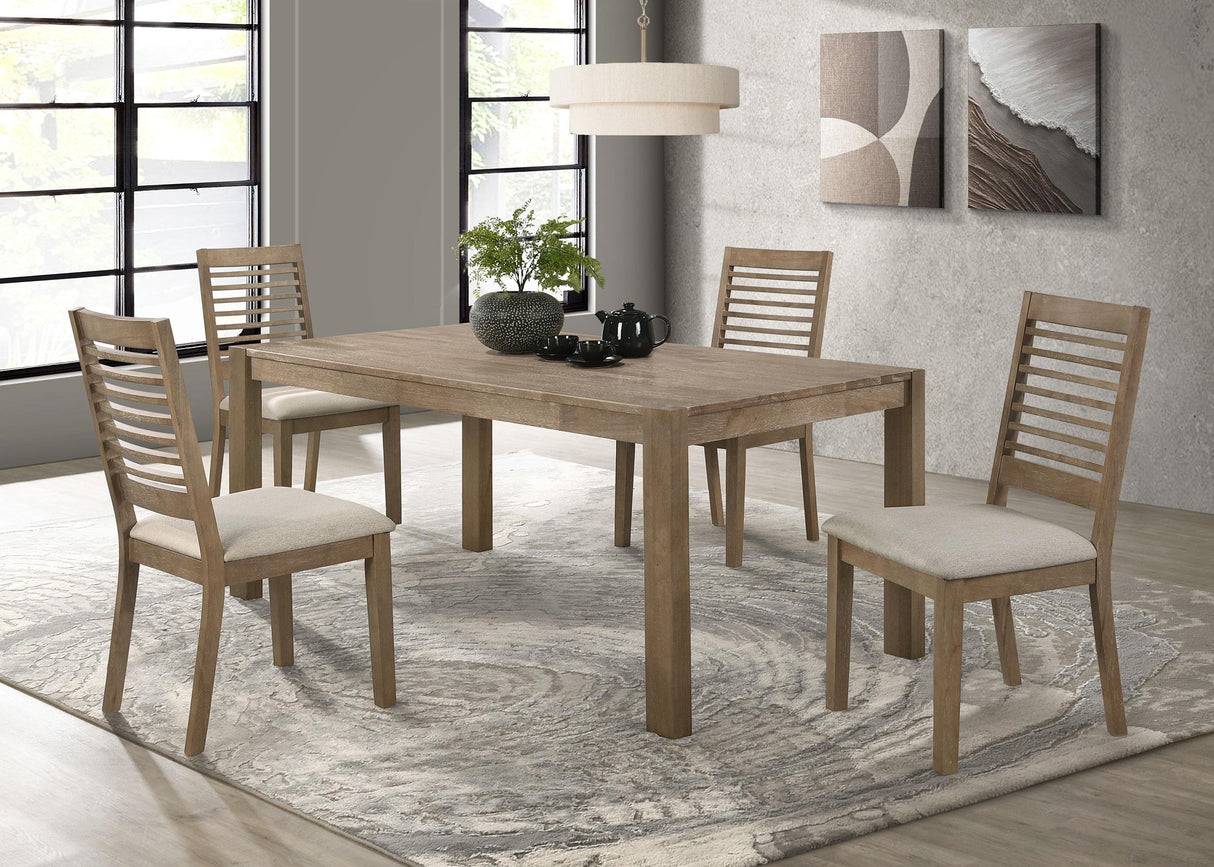 Scottsdale Brown Washed 5-Piece Rectangular Dining Set by Coaster at Eve Furniture