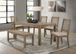 Scottsdale Brown Washed 6-Piece Rectangular Dining Set by Coaster at Eve Furniture