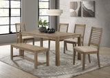 Scottsdale Brown Washed Rectangular Solid Wood Dining Table by Coaster at Eve Furniture