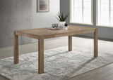 Scottsdale Rectangular Solid Wood Dining Table Brown Washed