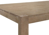 Scottsdale Rectangular Solid Wood Dining Table Brown Washed