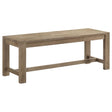 Scottsdale Solid Wood Dining Bench Brown Washed by Coaster at Eve Furniture
