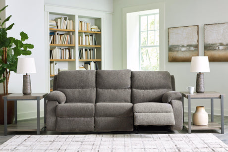 Scranto Brindle Manual Manual Reclining Sofa by Ashley at Eve Furniture