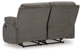 Scranto Brindle Manual Reclining Loveseat by Ashley at Eve Furniture