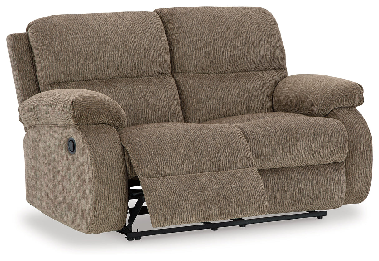 Scranto Oak Reclining Loveseat