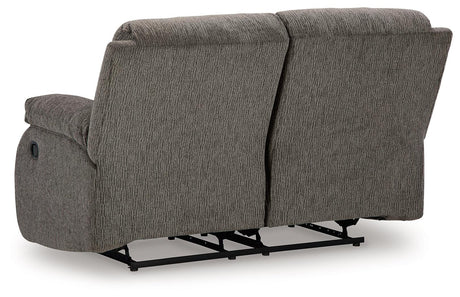 Scranto Brindle Manual Reclining Loveseat by Ashley at Eve Furniture