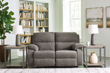 Scranto Brindle Manual Reclining Loveseat by Ashley at Eve Furniture
