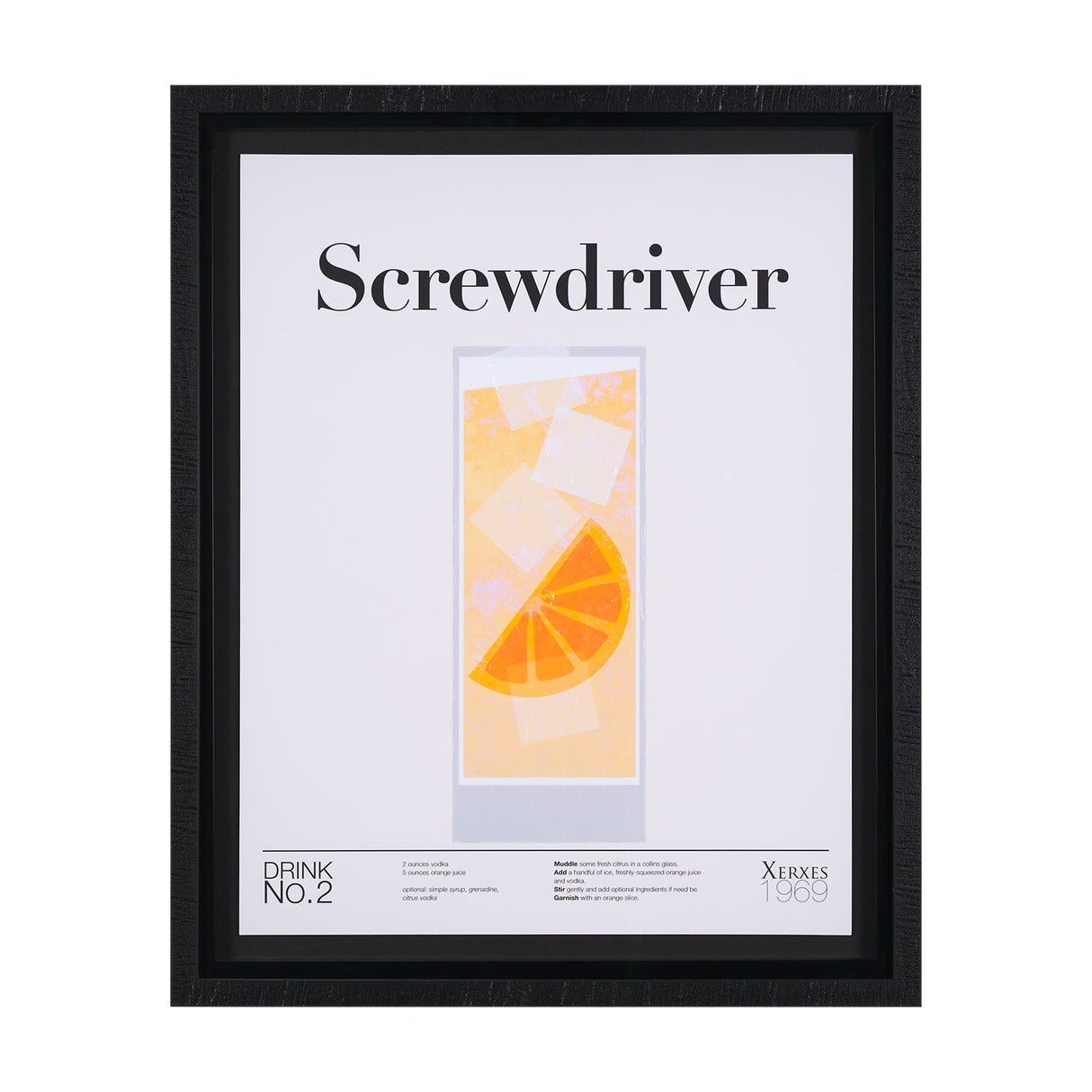 Screwdriver by Mercana Studio a Hand Embellished Textured Framed Art Print Matted under Glass by Mercana at Eve Furniture
