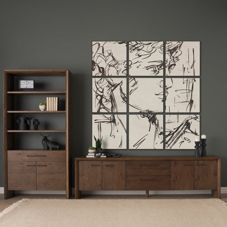 Sculptured Chaos V by Mercana Studio Hand Embellished Textured Framed Artwork by Mercana at Eve Furniture