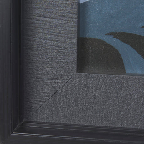 Sea bay at night I by Mercana Studio a Hand Embellished Textured Framed Art Print by Mercana at Eve Furniture