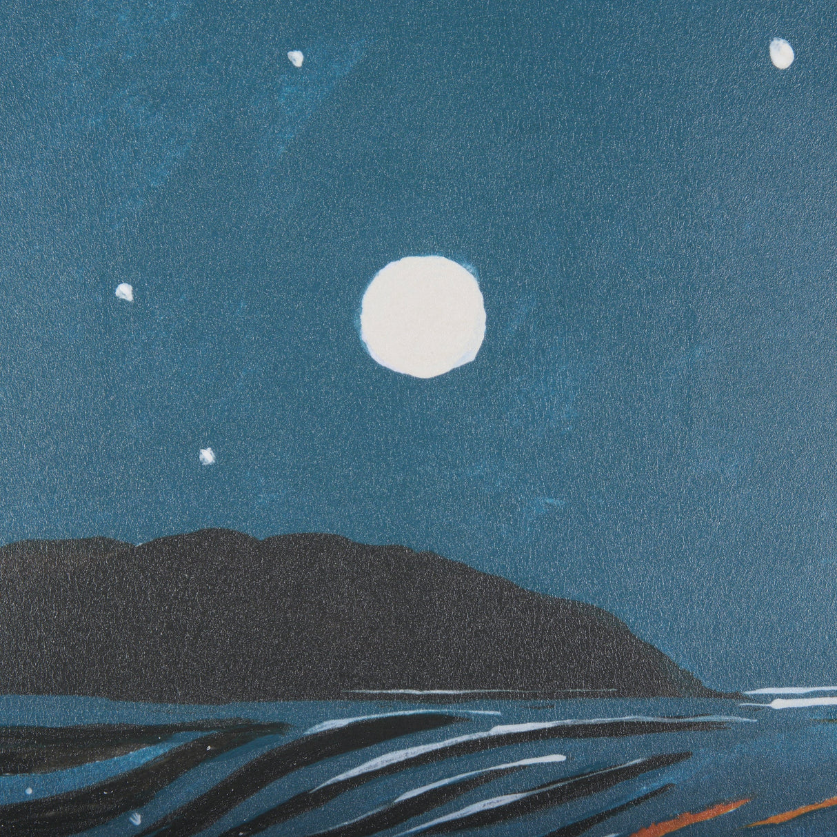 Sea bay at night II by Mercana Studio a Hand Embellished Textured Framed Art Print by Mercana at Eve Furniture