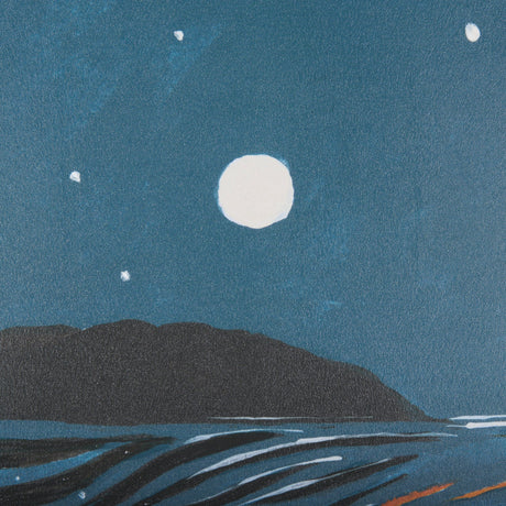 Sea bay at night II by Mercana Studio a Hand Embellished Textured Framed Art Print by Mercana at Eve Furniture