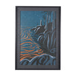 Sea bay at night III by Mercana Studio a Hand Embellished Textured Framed Art Print by Mercana at Eve Furniture