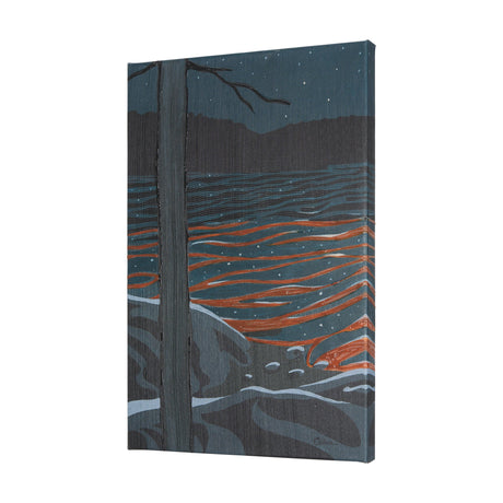 Sea bay at nitght I by Mercana Studio a Hand Embellished Textured Canvas by Mercana at Eve Furniture