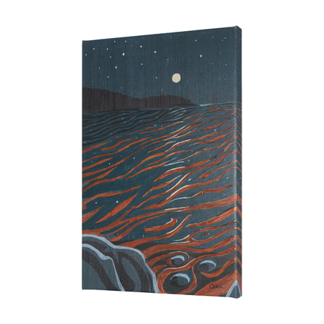 Sea bay at nitght II by Mercana Studio a Hand Embellished Textured Canvas by Mercana at Eve Furniture