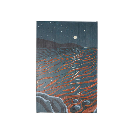 Sea bay at nitght II by Mercana Studio a Hand Embellished Textured Canvas by Mercana at Eve Furniture