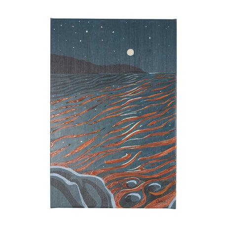 Sea bay at nitght II by Mercana Studio a Hand Embellished Textured Canvas by Mercana at Eve Furniture
