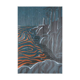 Sea bay at nitght III by Mercana Studio a Hand Embellished Textured Canvas by Mercana at Eve Furniture