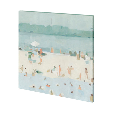 Sea Glass Sandbar I by Emma Scarvey a Hand Embellished Textured Canvas by Mercana at Eve Furniture