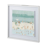 Sea Glass Sandbar I by Emma Scarvey a Hand Embellished Textured Framed Art Print Matted under Glass by Mercana at Eve Furniture