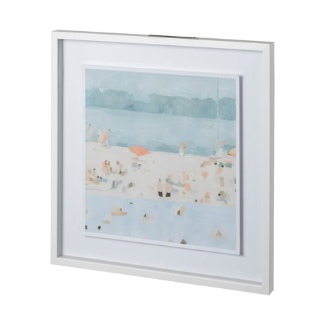 Sea Glass Sandbar II by Emma Scarvey a Hand Embellished Textured Framed Art Print Matted under Glass by Mercana at Eve Furniture