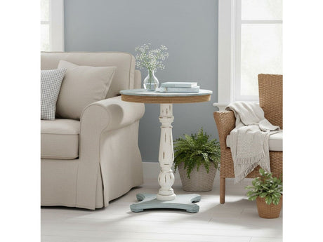 Sea İsle Blue/White Accent Table by Crestview at Eve Furniture