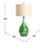 Sea Scape Green Table Lamp by Crestview at Eve Furniture