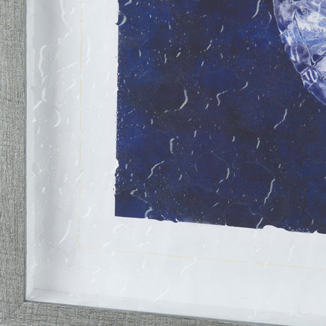 Sea Turtle Shadow I by Grace Popp a Hand Embellished Textured Framed Art Print Matted under Glass by Mercana at Eve Furniture