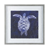 Sea Turtle Shadow I by Grace Popp a Hand Embellished Textured Framed Art Print Matted under Glass by Mercana at Eve Furniture