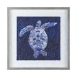 Sea Turtle Shadow II by Grace Popp a Hand Embellished Textured Framed Art Print Matted under Glass by Mercana at Eve Furniture