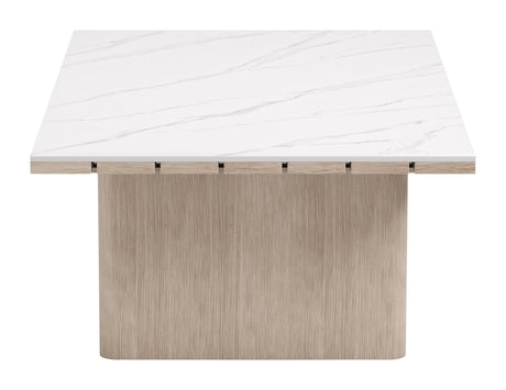 Seaborn White Outdoor Coffee Table by Zuomod at Eve Furniture